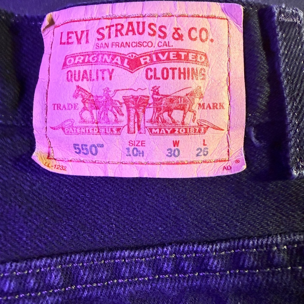 Levi's Kids 550 Black Straight Jeans 10H 30W 26L - Picture 2 of 7